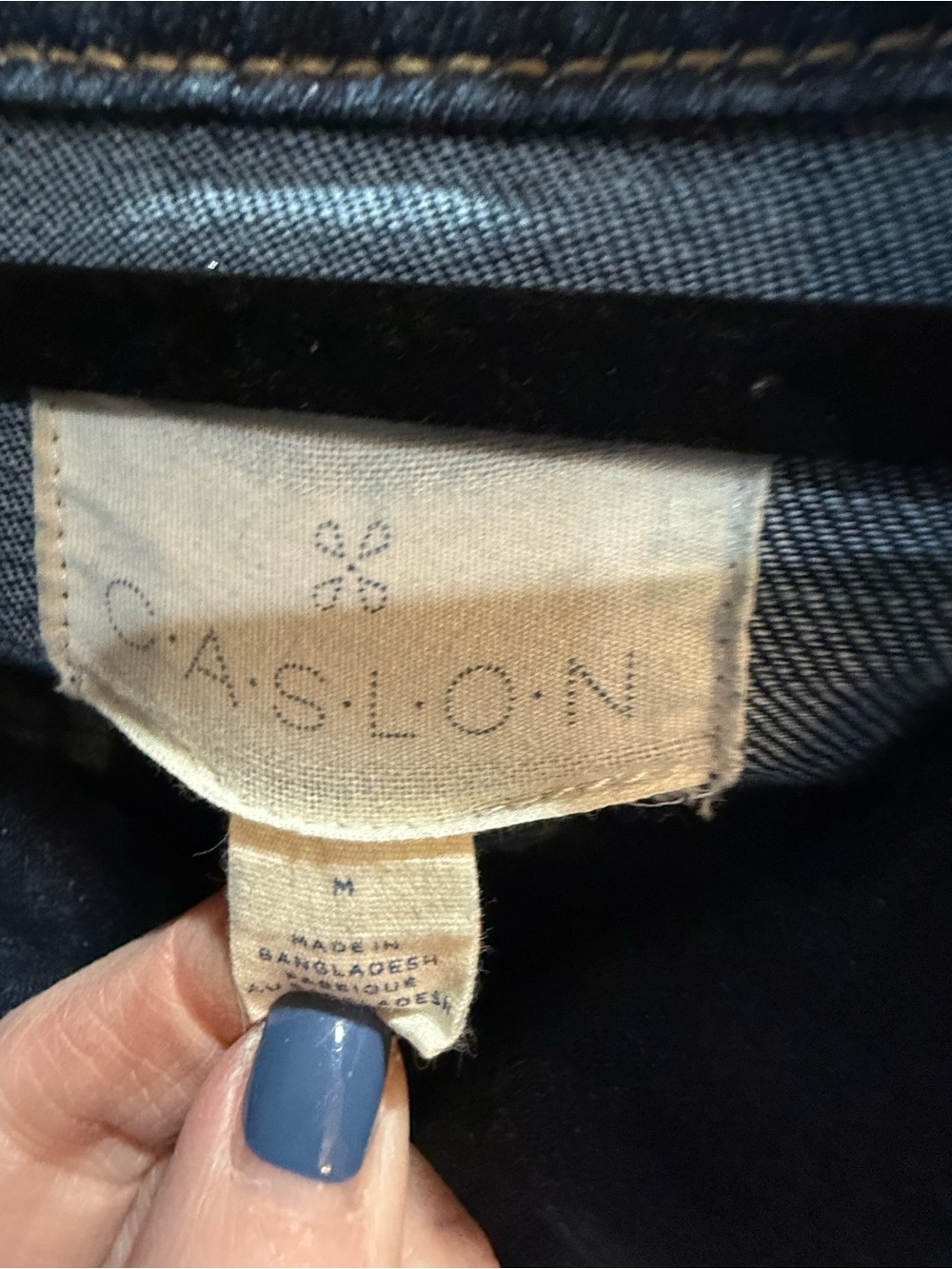Caslon Dark Blue Denim Jacket - Classic Button-Front Style - Picture 4 of 4